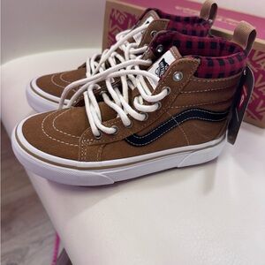 Vans Sk8-Hi MTE-1 Plaid Brown/Black Sneakers